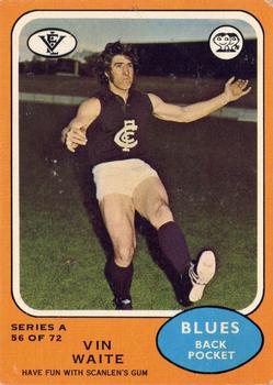 1973 Scanlens VFL #56 Vin Waite Front